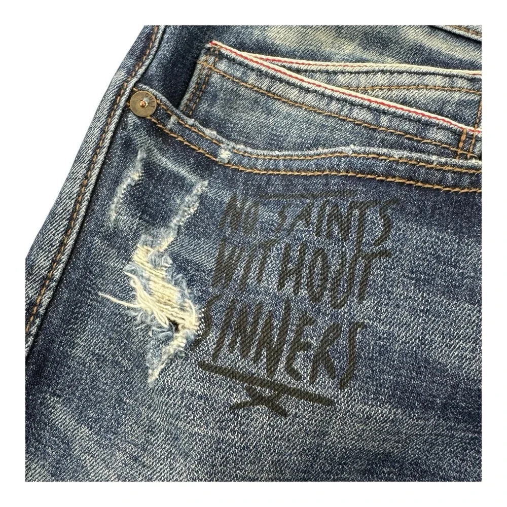 Cult of Individuality Rocker Slim Rare Patch Edition Jeans Blue Men's Size 44x33